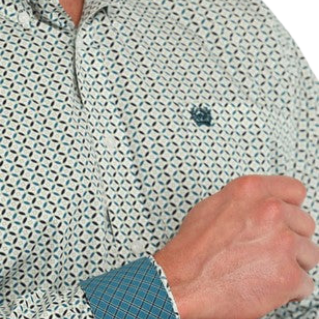 Cinch Men's Circle Green Shirt