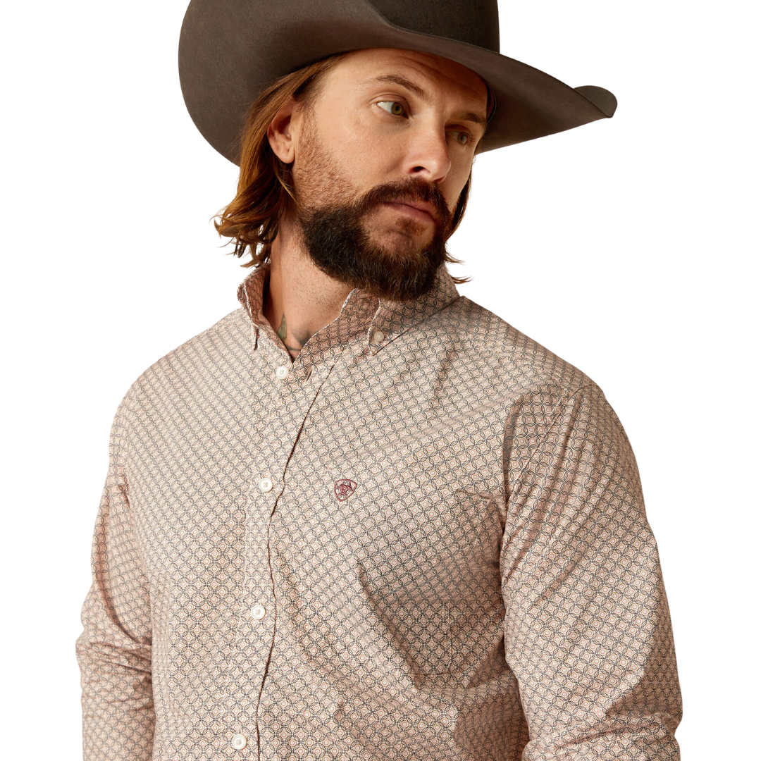 Ariat Men's Titus Fitted Brown Shirt