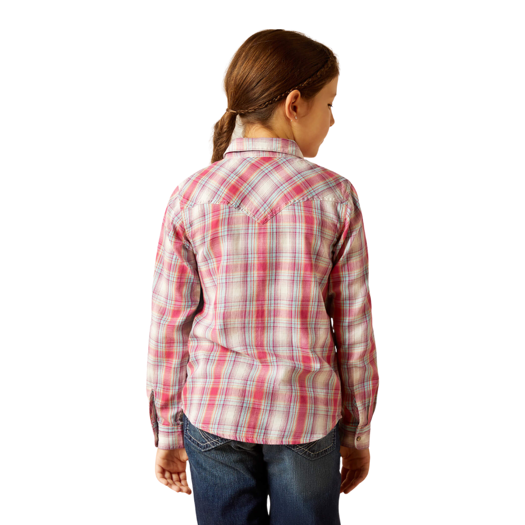 Ariat Youth Girl's Plaid Merida Red Shirt