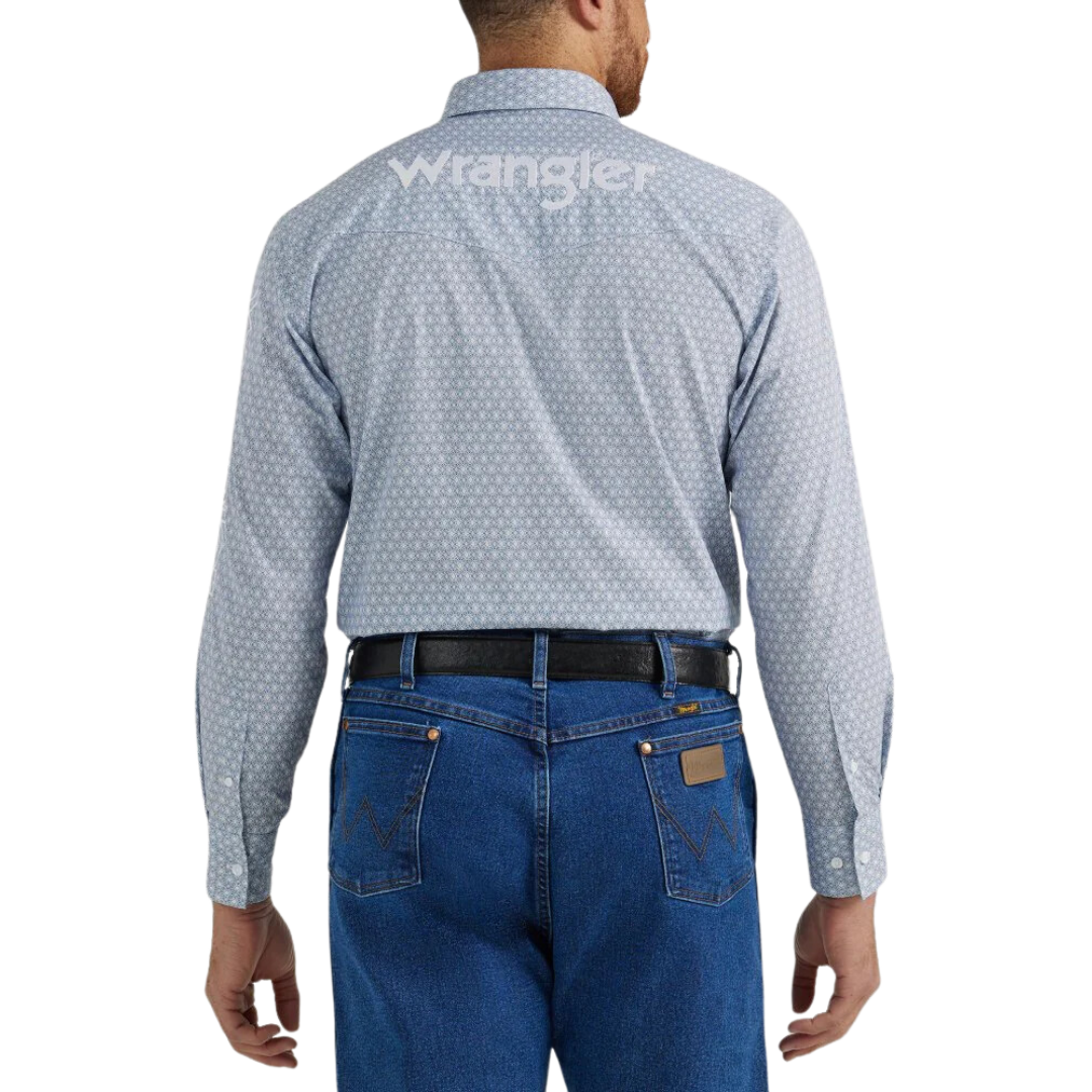 Wrangler Men's Logo Blue Shirt