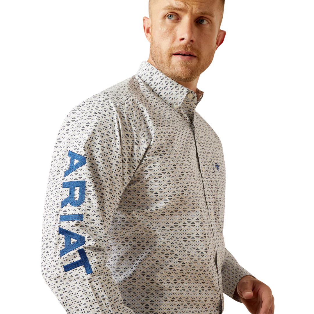 Ariat Men's Team Drew Classic Fit Blue Shirt