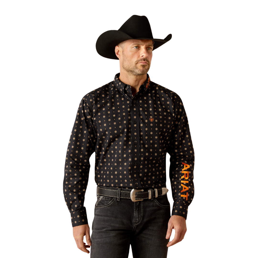 Ariat Men's Rider Fitted Light Blue Shirt