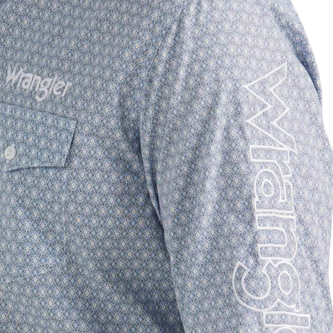 Wrangler Men's Logo Blue Shirt