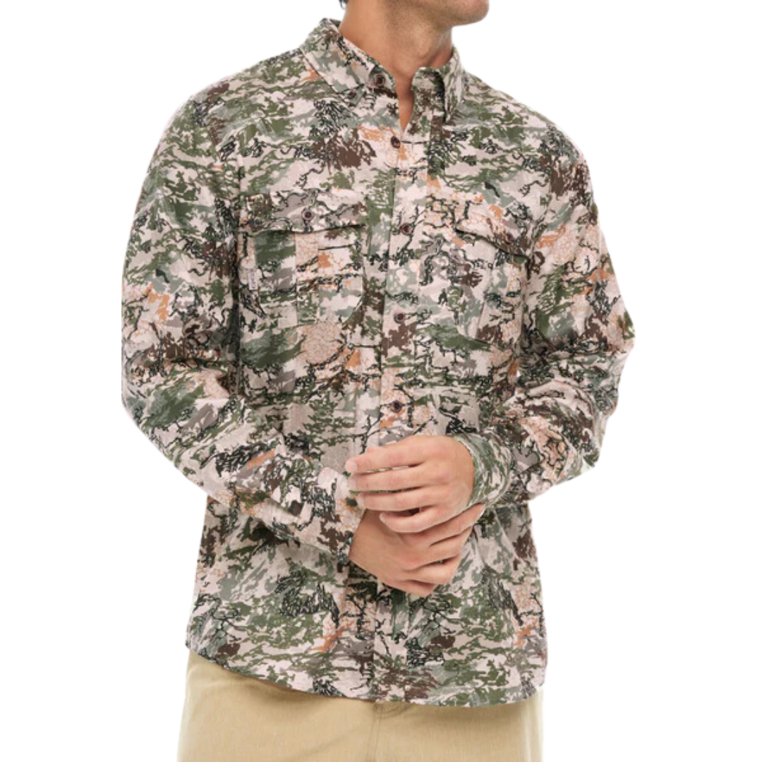 Gameguard Men's Long Sleeve Digital Flannel Shirt