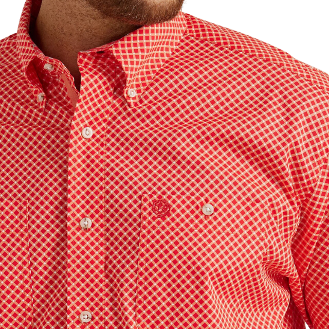 Wrangler Men's George Strait Fiesta Red Print Shirt
