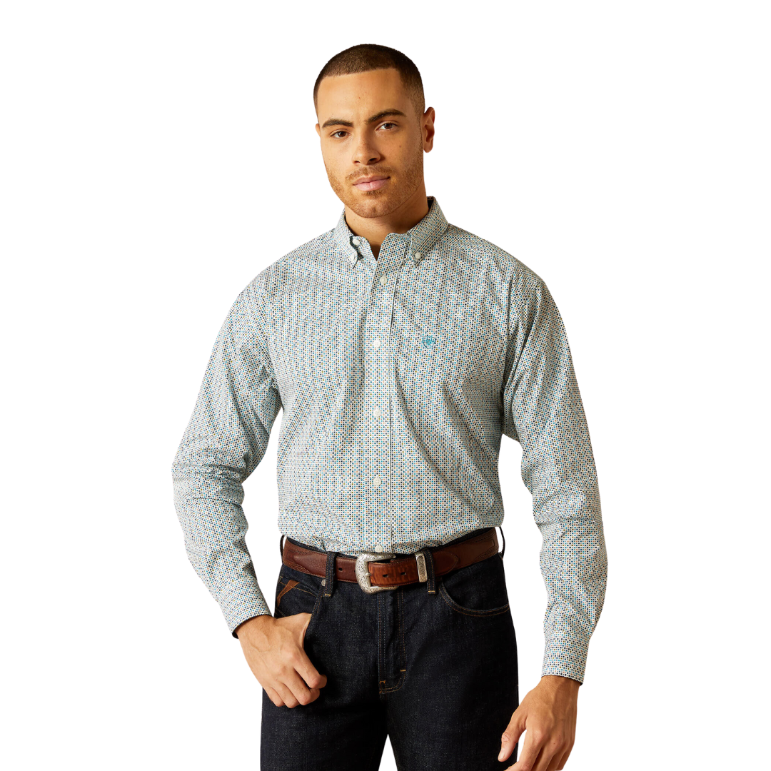 Ariat Men's Rider Fitted Light Blue Shirt