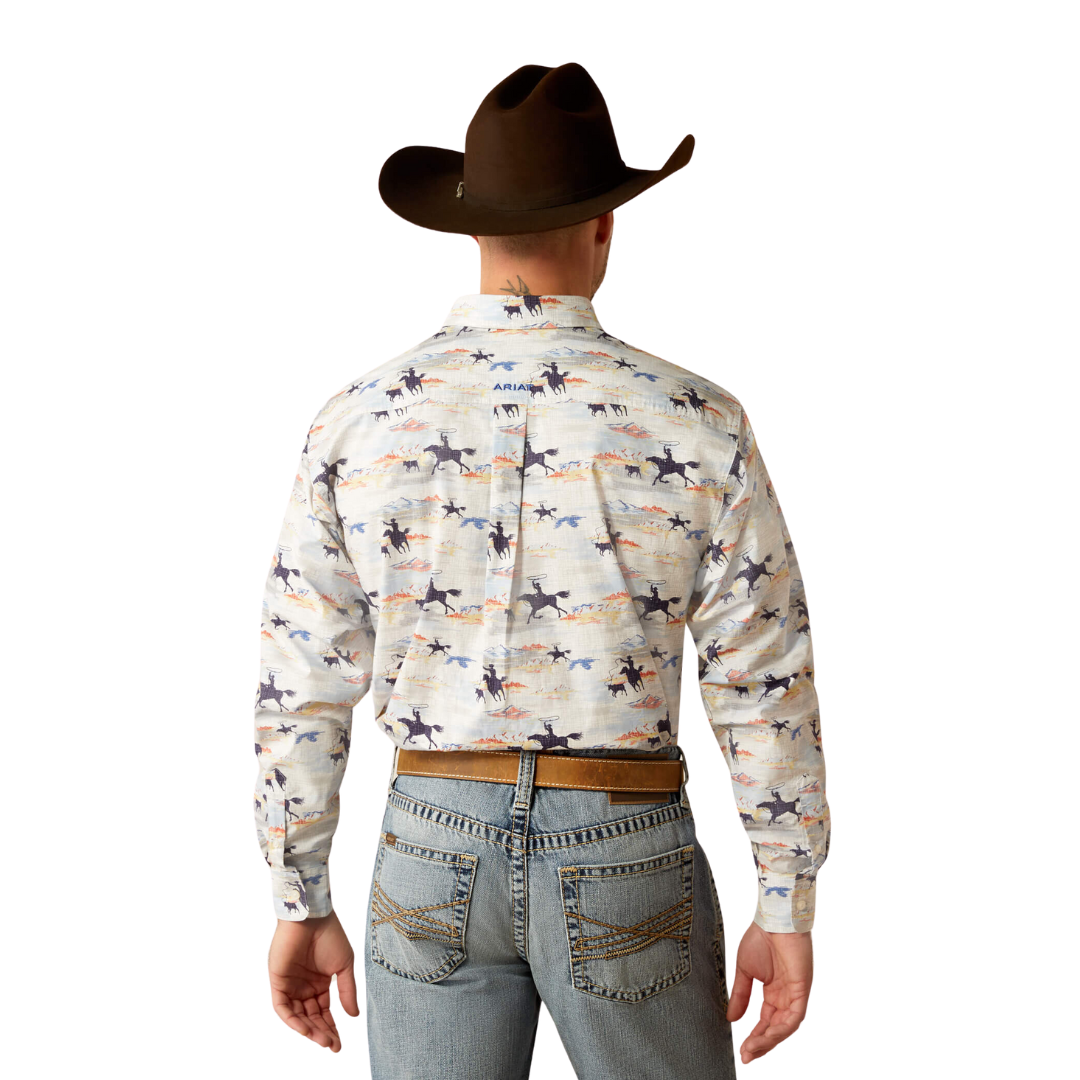 Ariat Men's Rider Fitted Light Blue Shirt