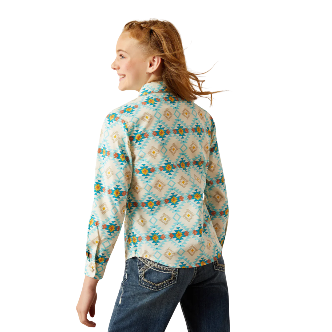 Ariat Youth Girl's Remy Snap Multicolor Shirt