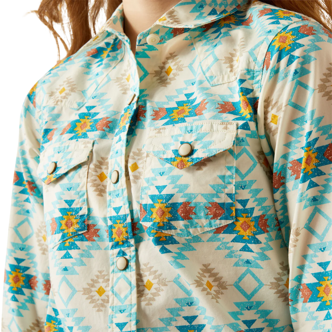 Ariat Youth Girl's Remy Snap Multicolor Shirt
