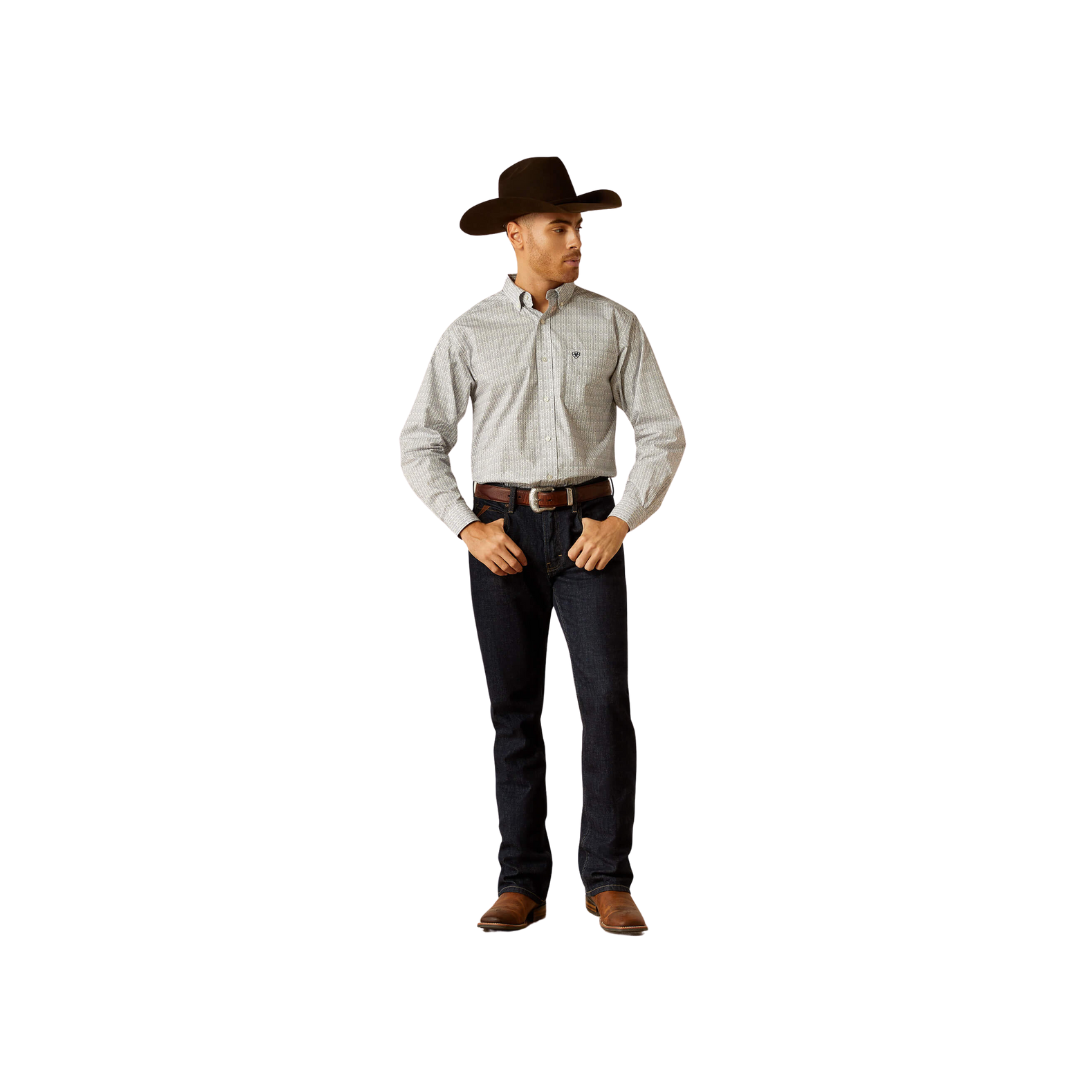 Ariat Men's Rider Fitted Light Blue Shirt