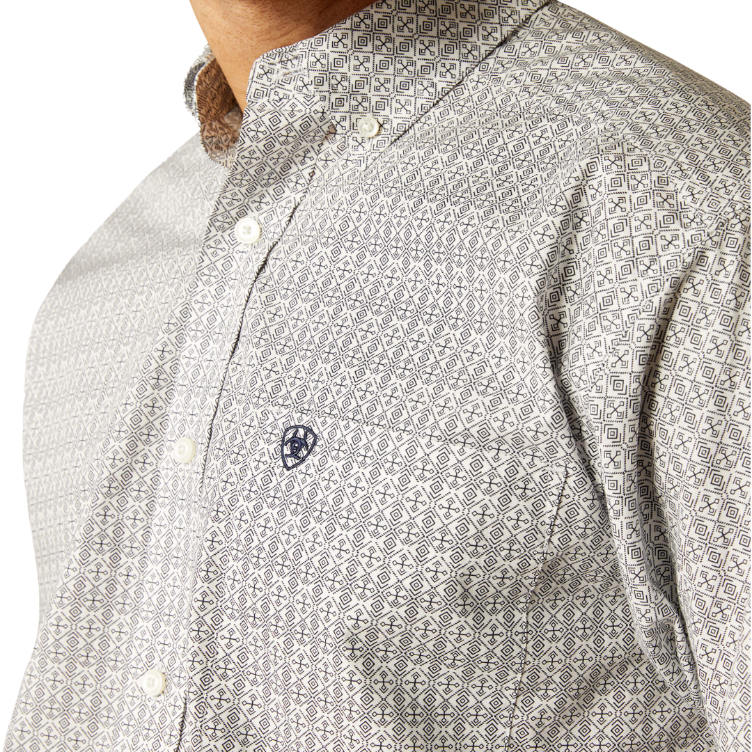 Ariat Men's Rider Fitted Light Blue Shirt