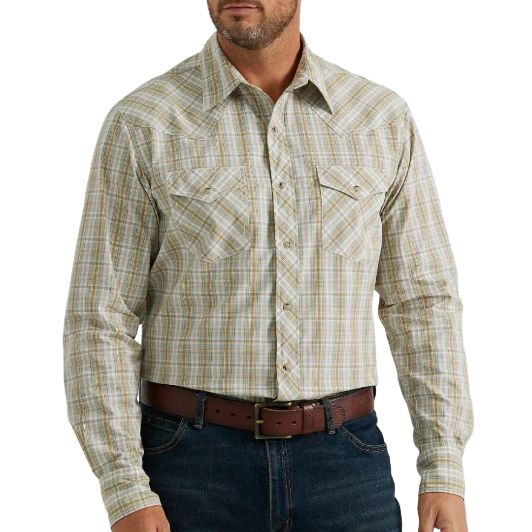Wrangler Men's 20X Plaid Spring Green Shirt