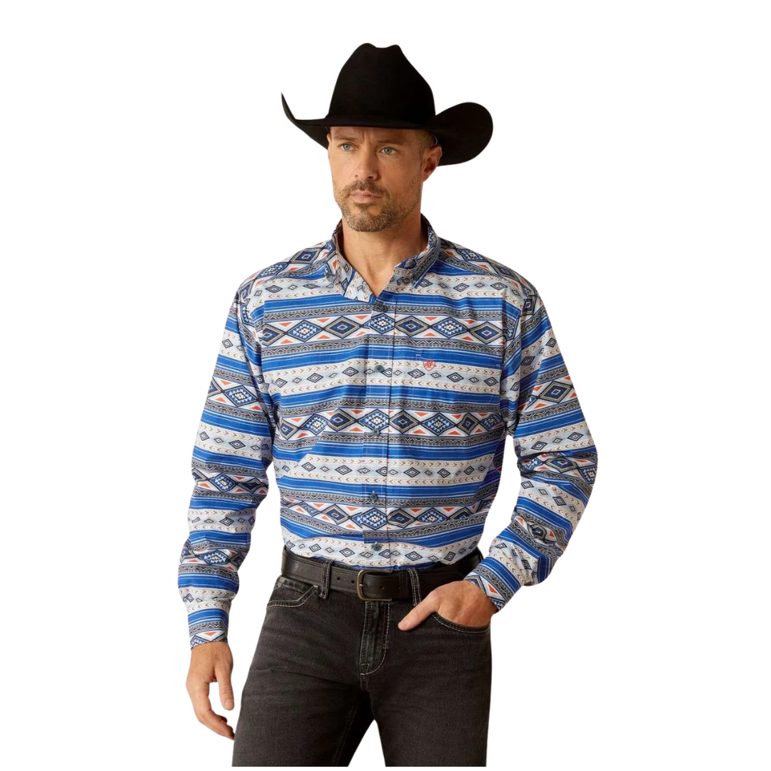 Ariat Men's Rider Fitted Light Blue Shirt