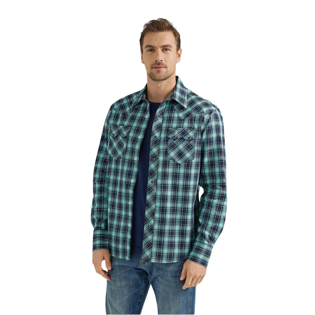 Wrangler Men's Retro Western Green Shirt