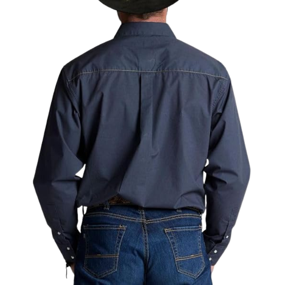 Justin Men's HJ Sons Snap Blue Shirt