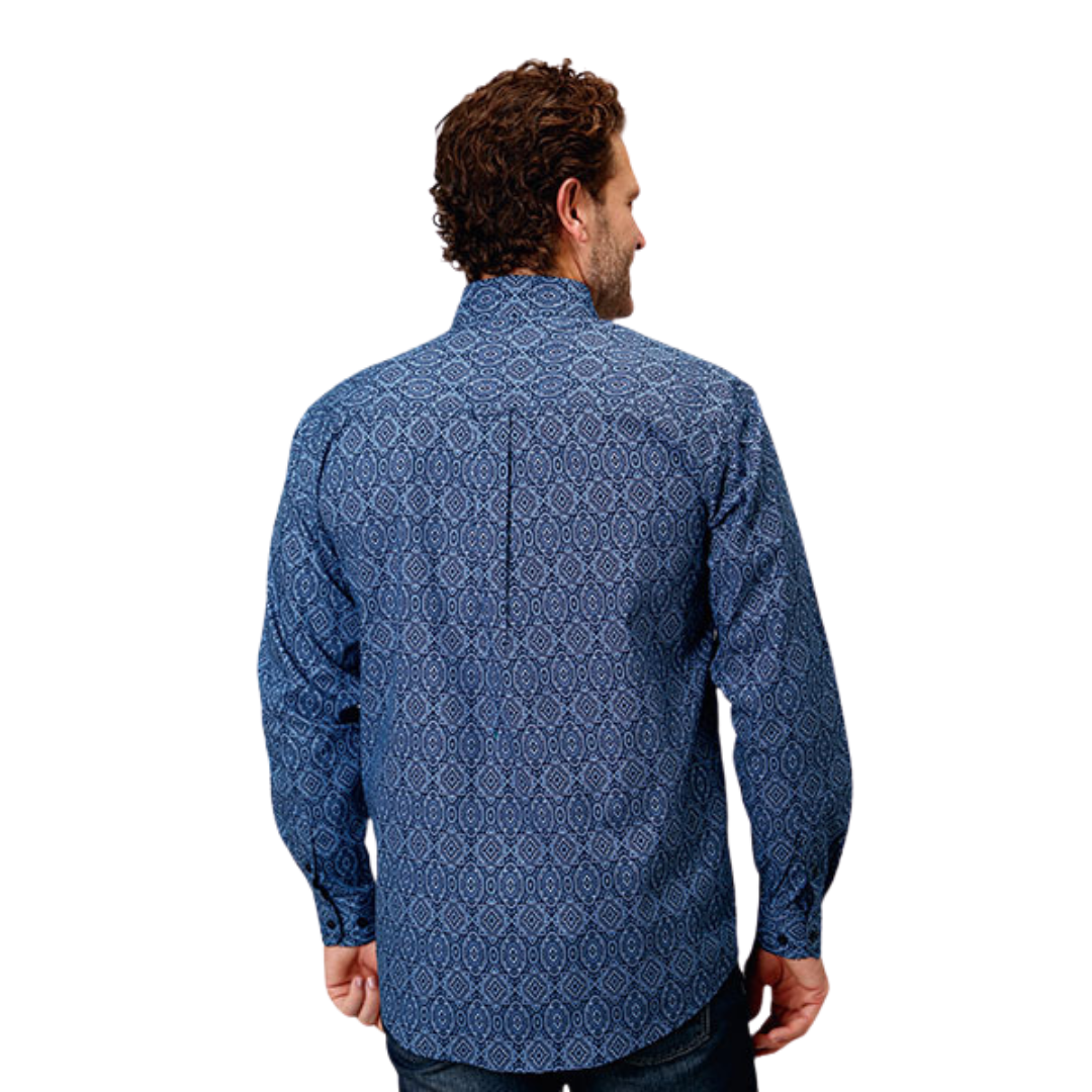 Roper Men's Medallion Paisley Blue Shirt