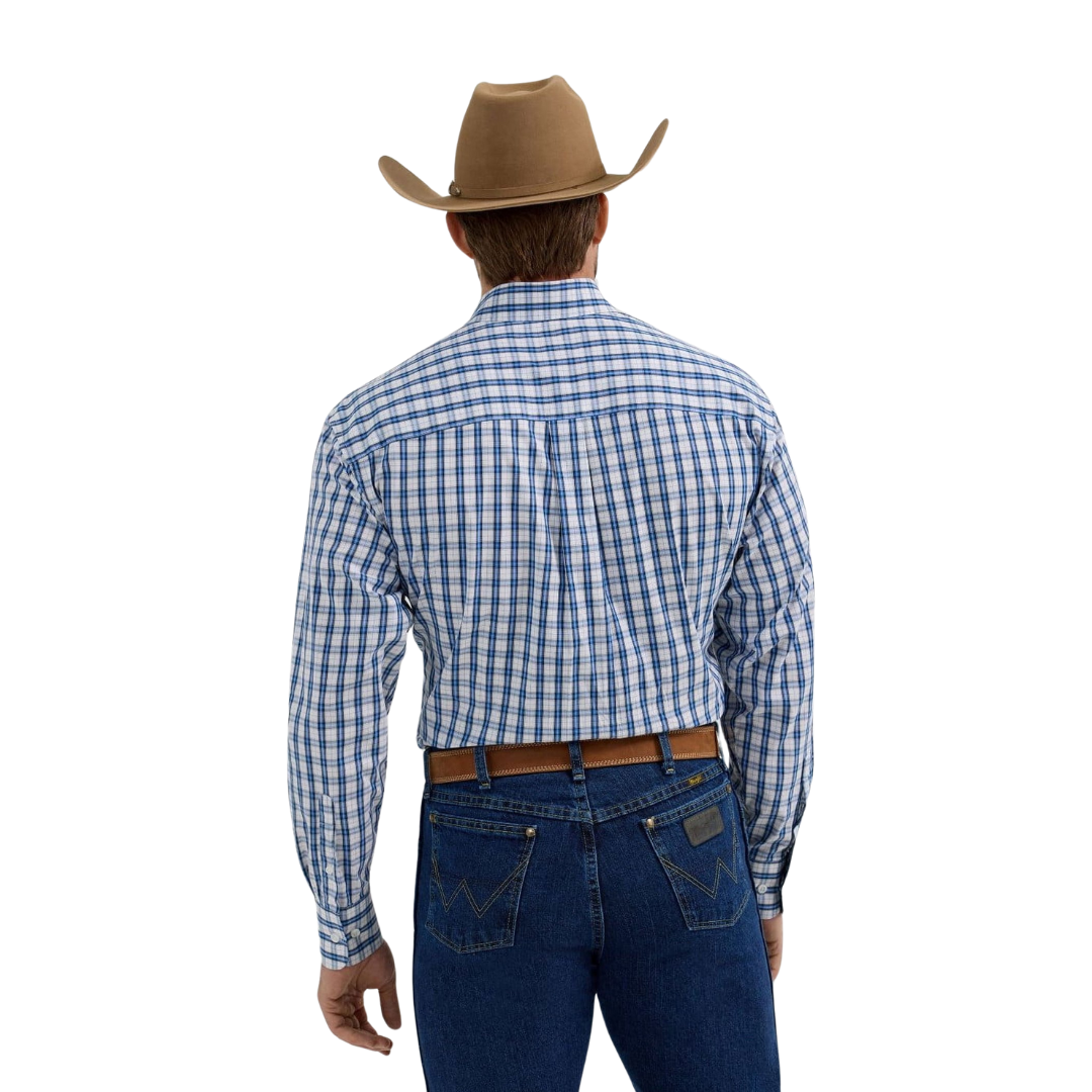 Wrangler Men's George Strait Blue Shirt