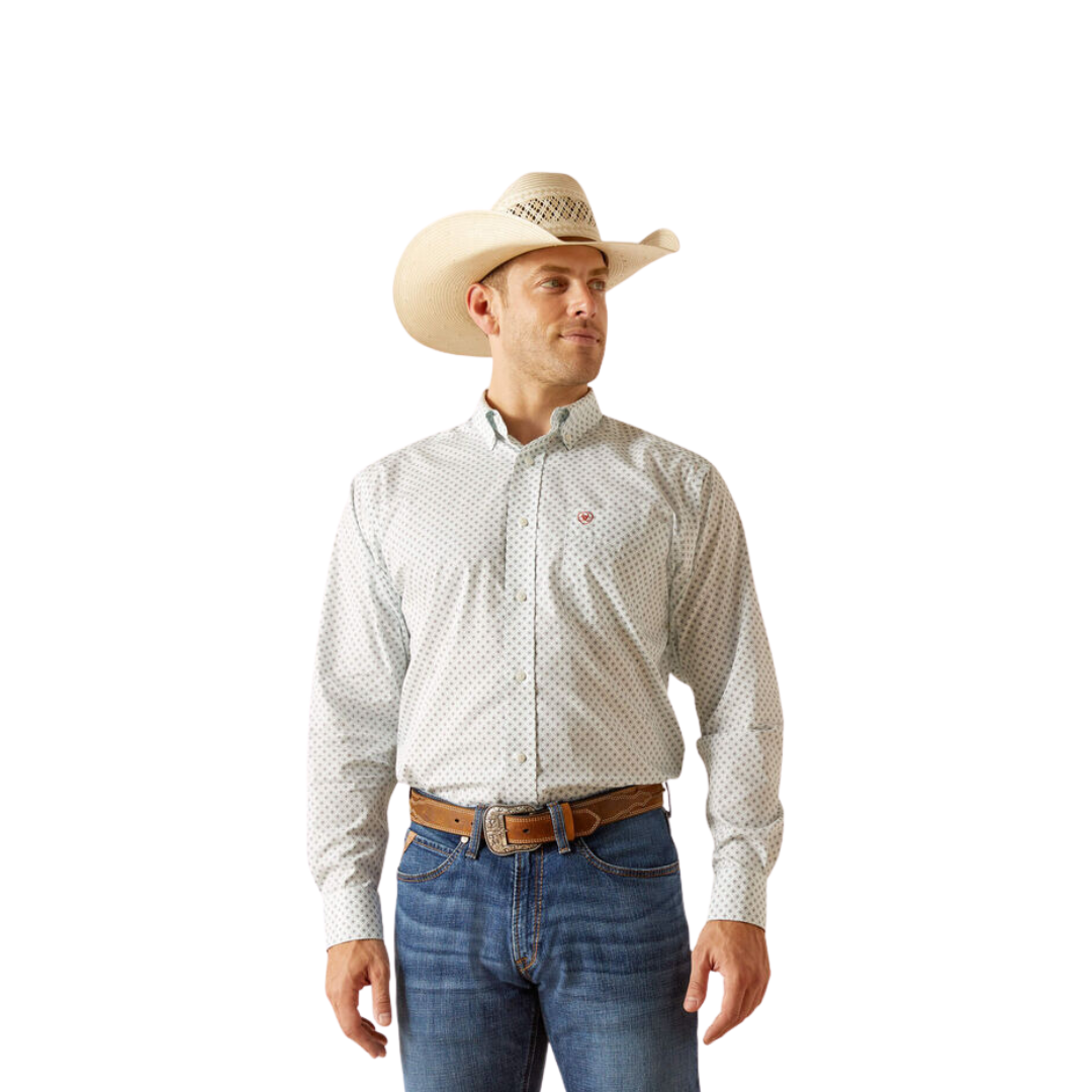 Ariat Men's Wrinkle Free Irving Classic Fit White Shirt