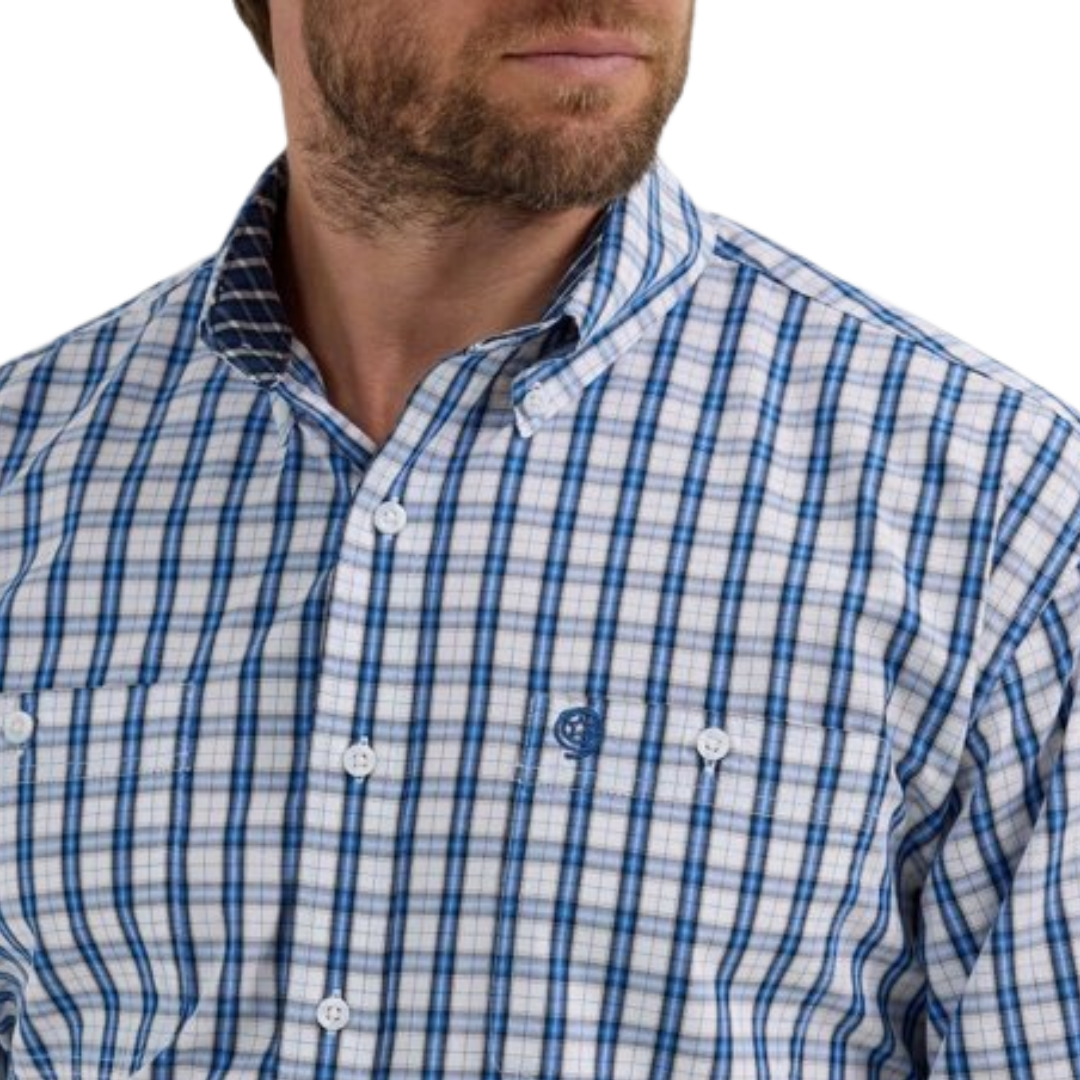 Wrangler Men's George Strait Blue Shirt