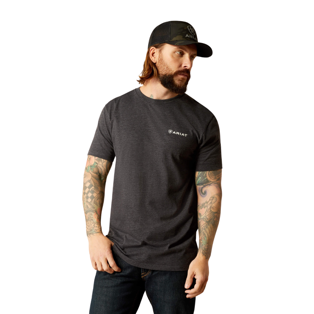 Ariat Men's Original Lines Charcoal Heather Tee Shirt