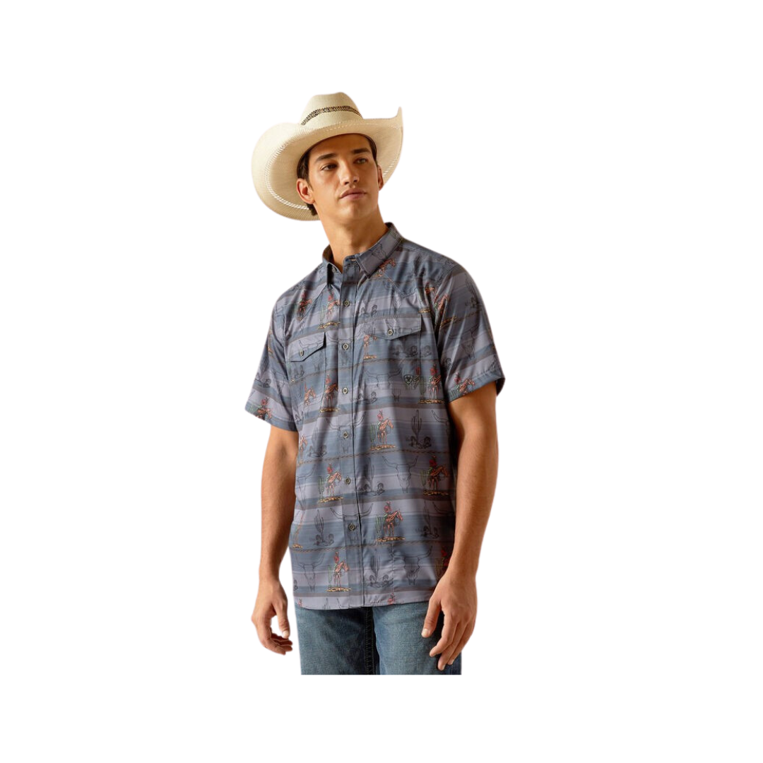 Ariat Men's Ventek Western Fitted Ebony Shirt