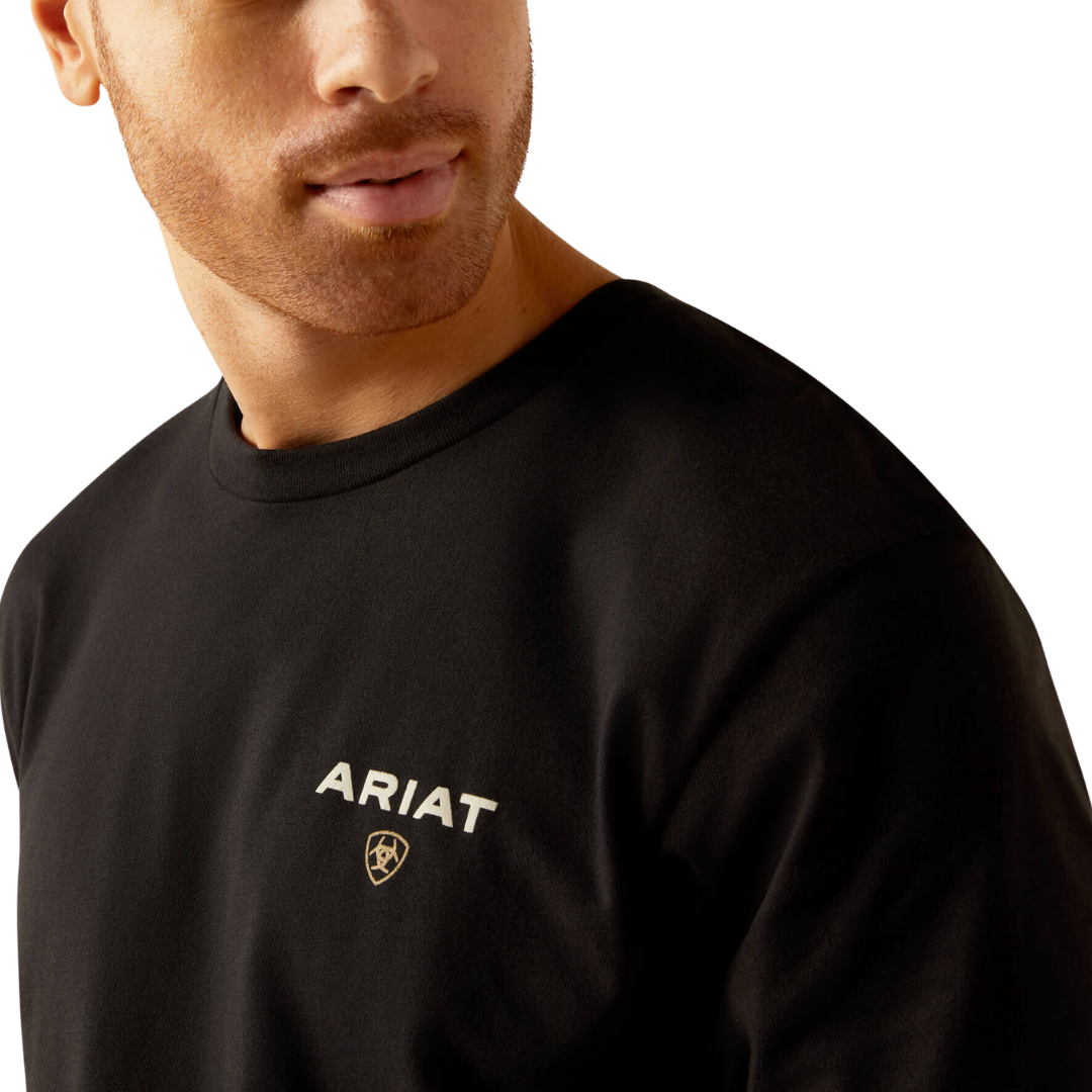 Ariat Men's American Rancher Black Tee Shirt