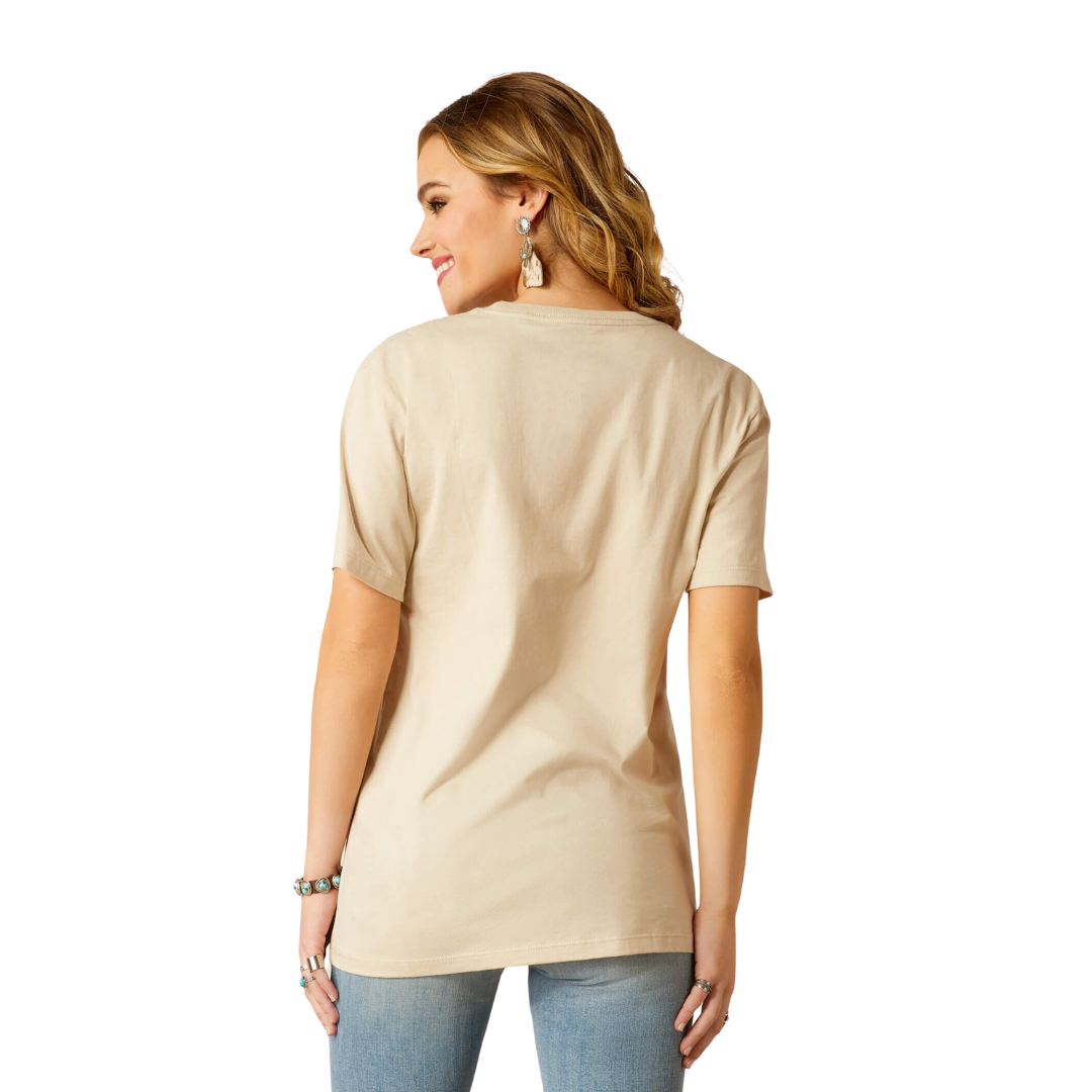 Ariat Women's Keep Walkin Cowboy Natural Tee Shirt