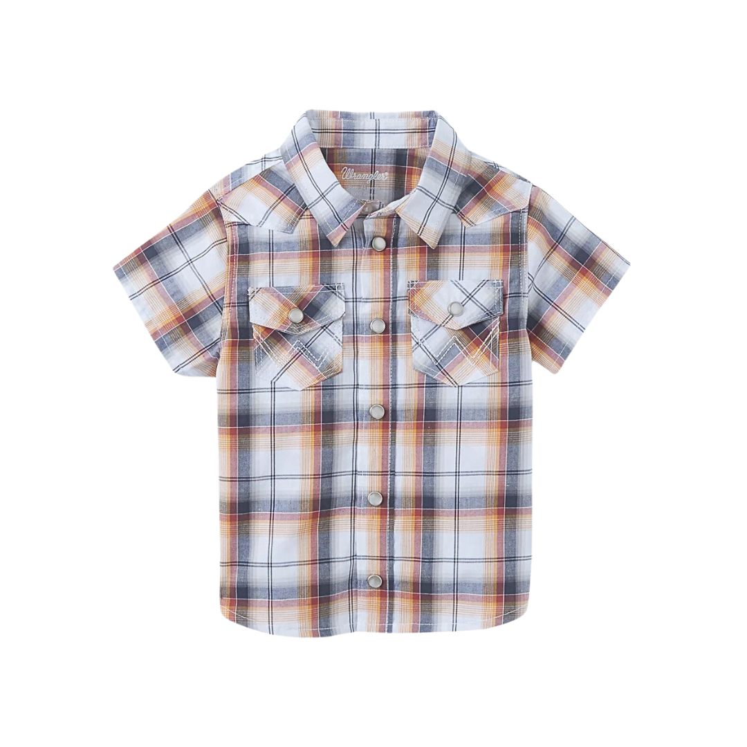 Wrangler Infant Boy's Spiced Plaid Snap Multicolor Shirt