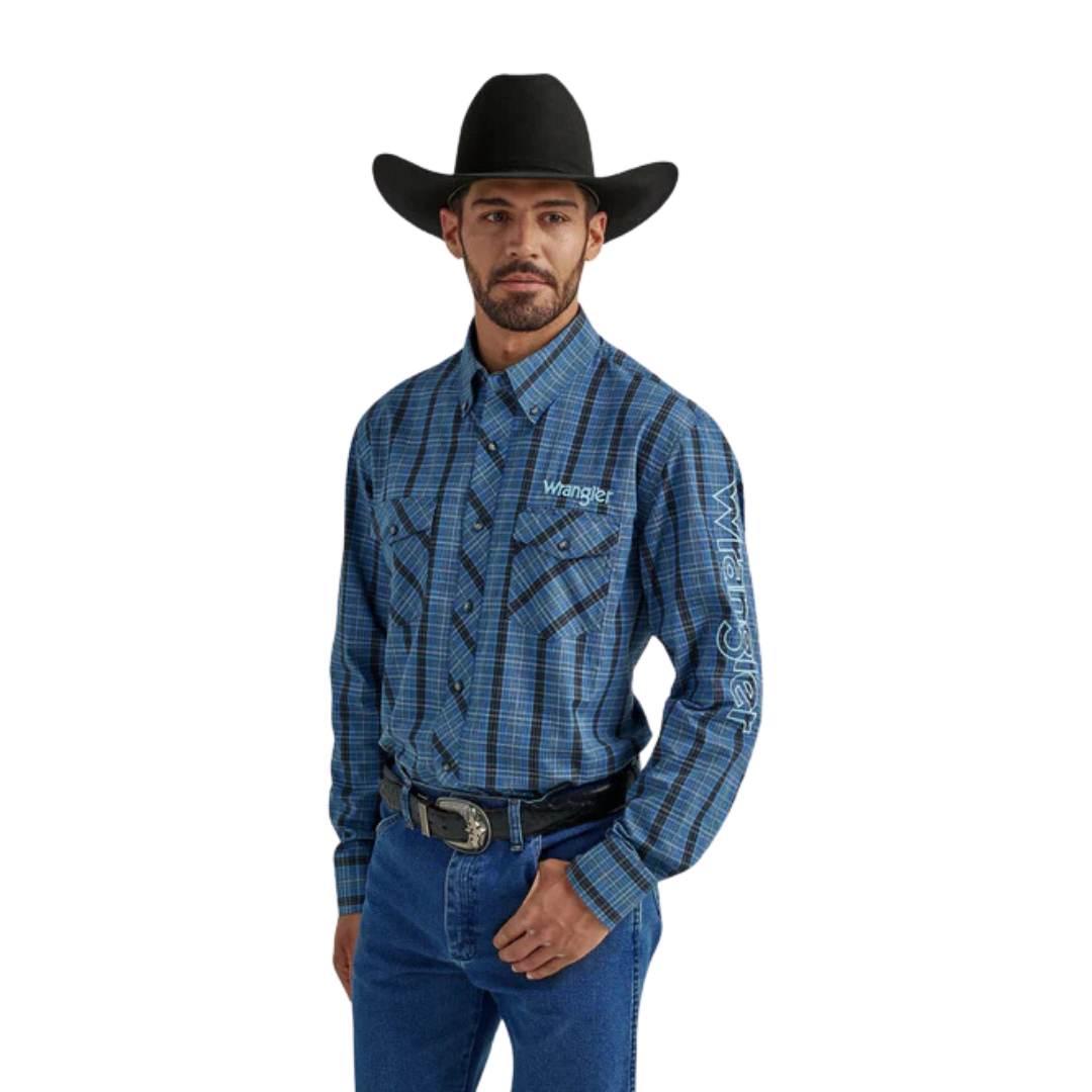 Wrangler Men's Logo Snap Shirt