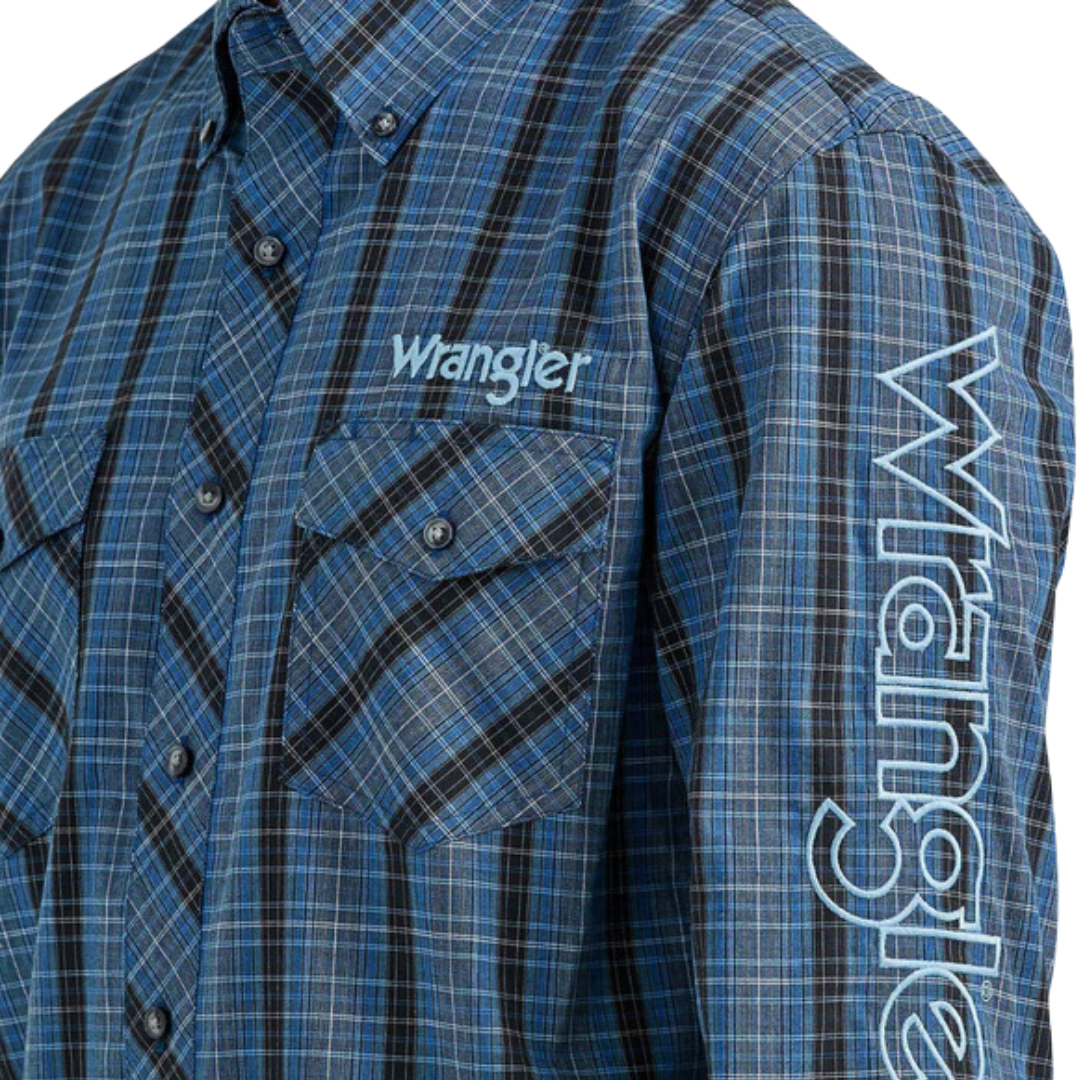 Wrangler Men's Logo Snap Shirt