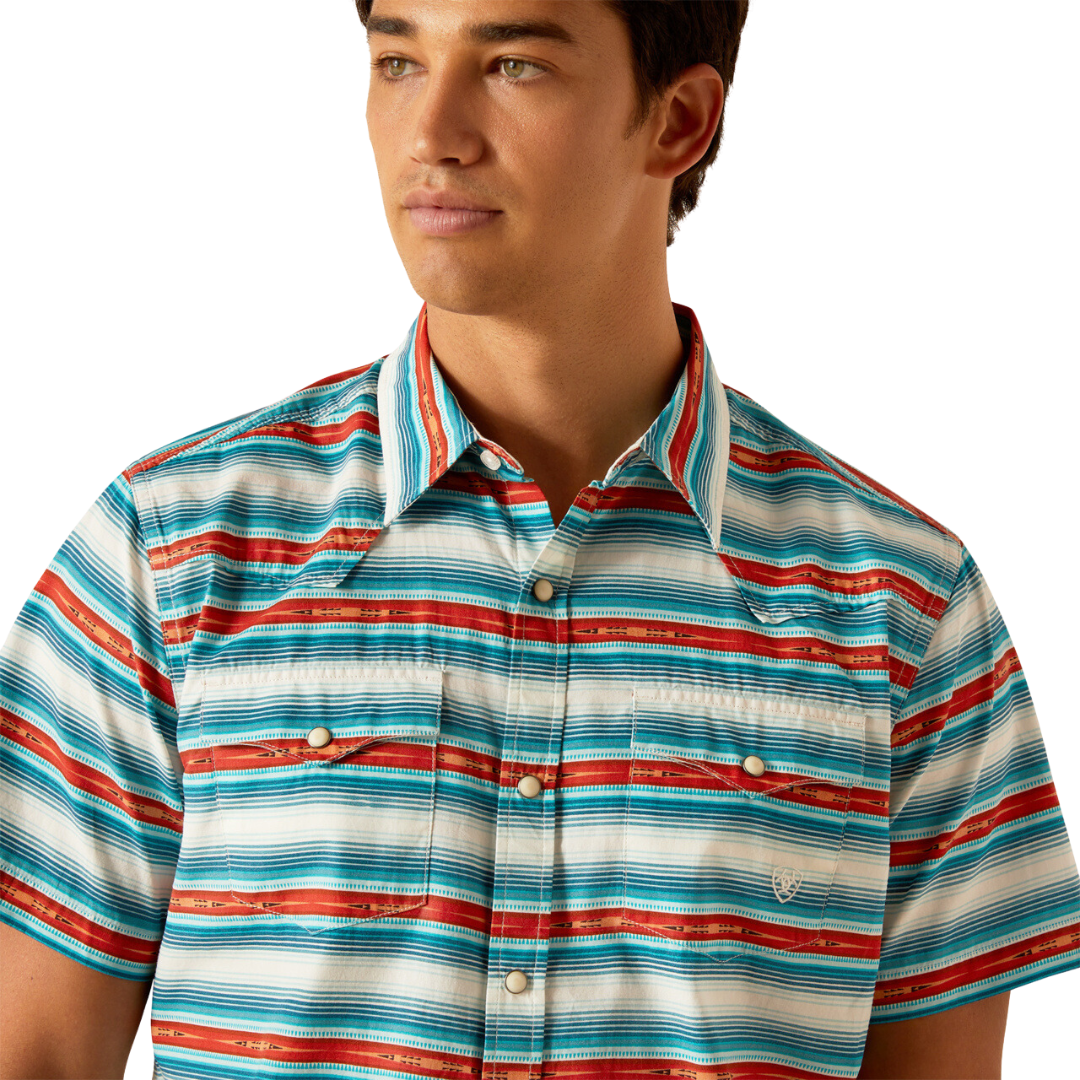 Ariat Men's Hadley Snap Delphinium Blue Shirt