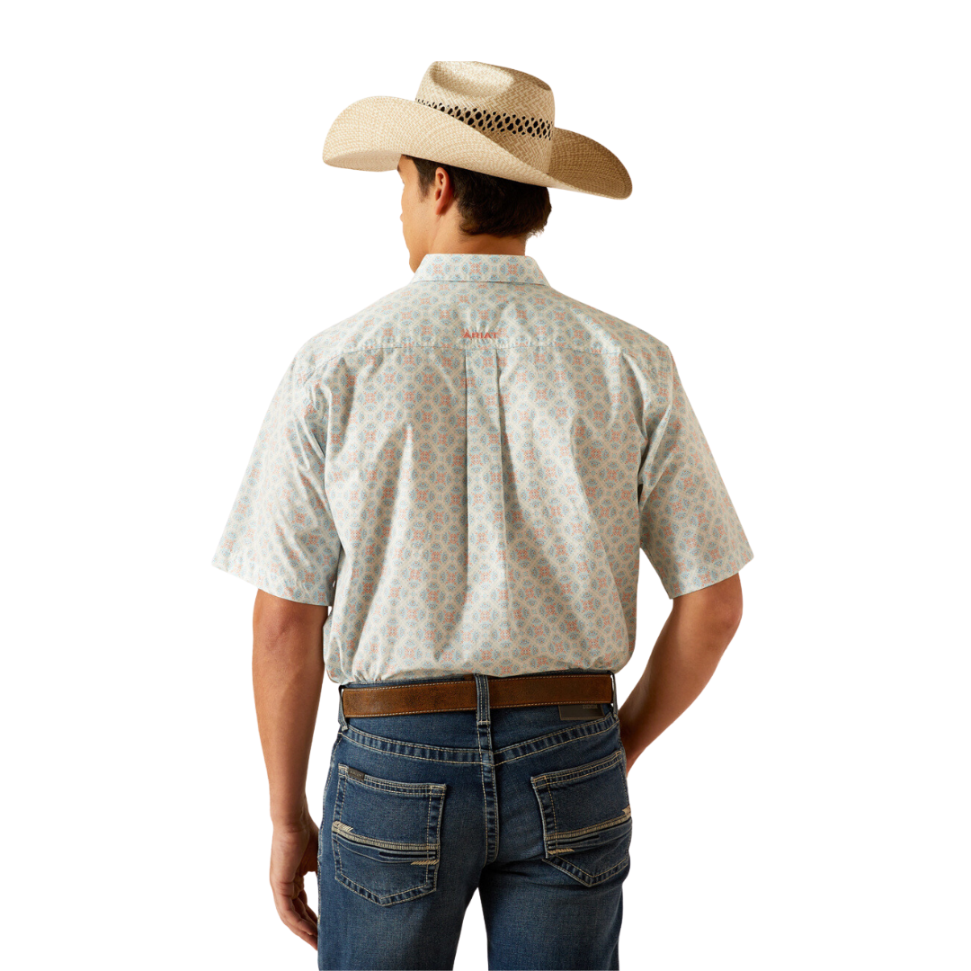 Ariat Men's Kai Button Down Aqua Shirt