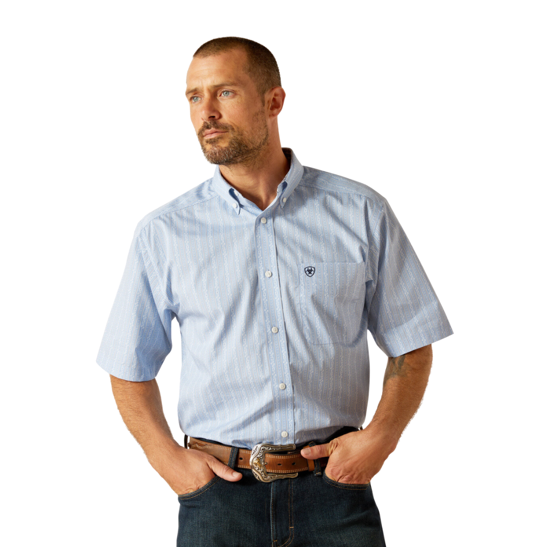 Ariat Men's Welburn Bel Air Blue Shirt