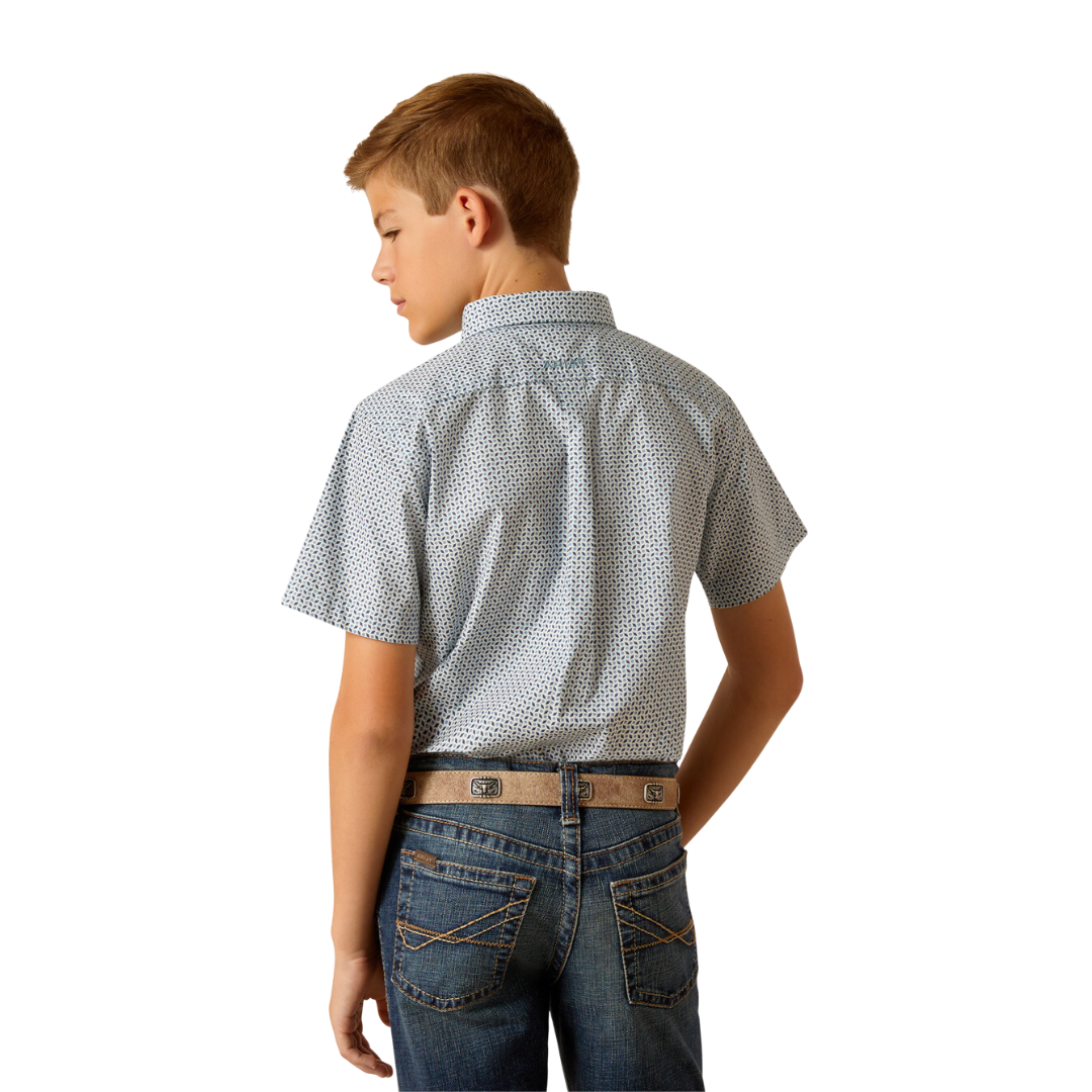 Ariat Youth Boy's Edgar Heaven Blue Shirt
