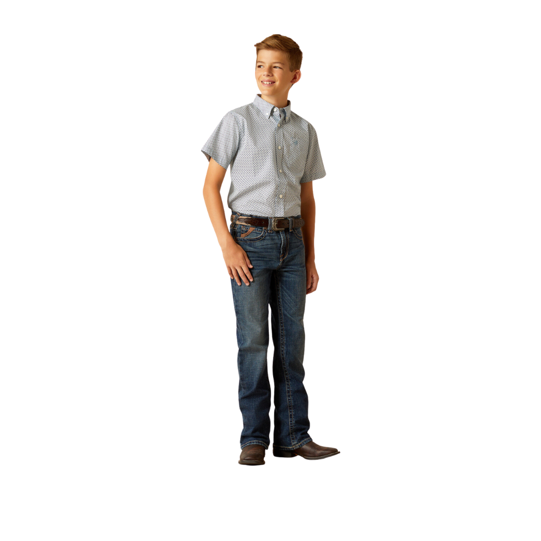 Ariat Youth Boy's Edgar Heaven Blue Shirt