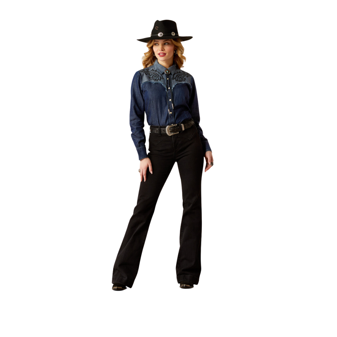 Ariat Women's Second Fiddle Medium Blue Shirt