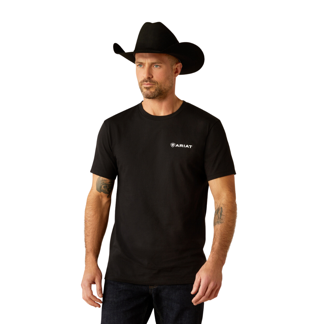Ariat Men's Rugged American Shield Black Shirt
