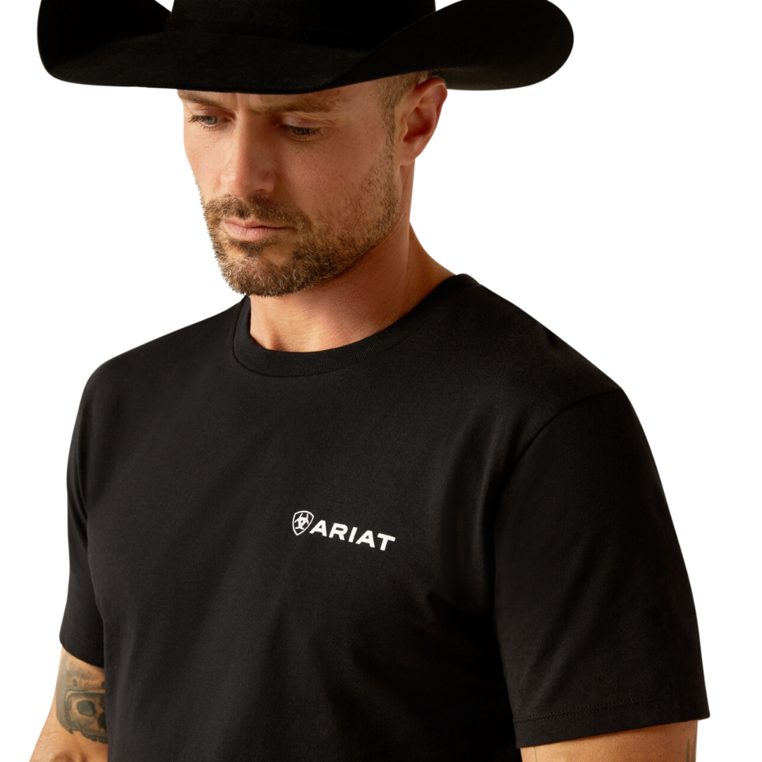 Ariat Men's Rugged American Shield Black Shirt