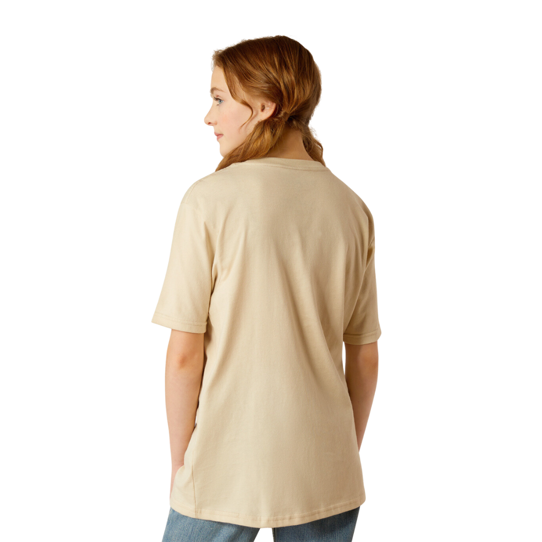 Ariat Youth Girl's Horse Natural Light Brown Shirt