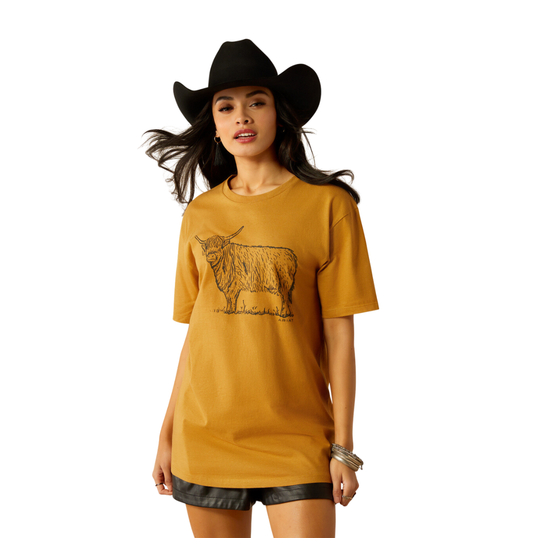 Ariat Women's Punchy Rally Call Harvest Gold Shirt