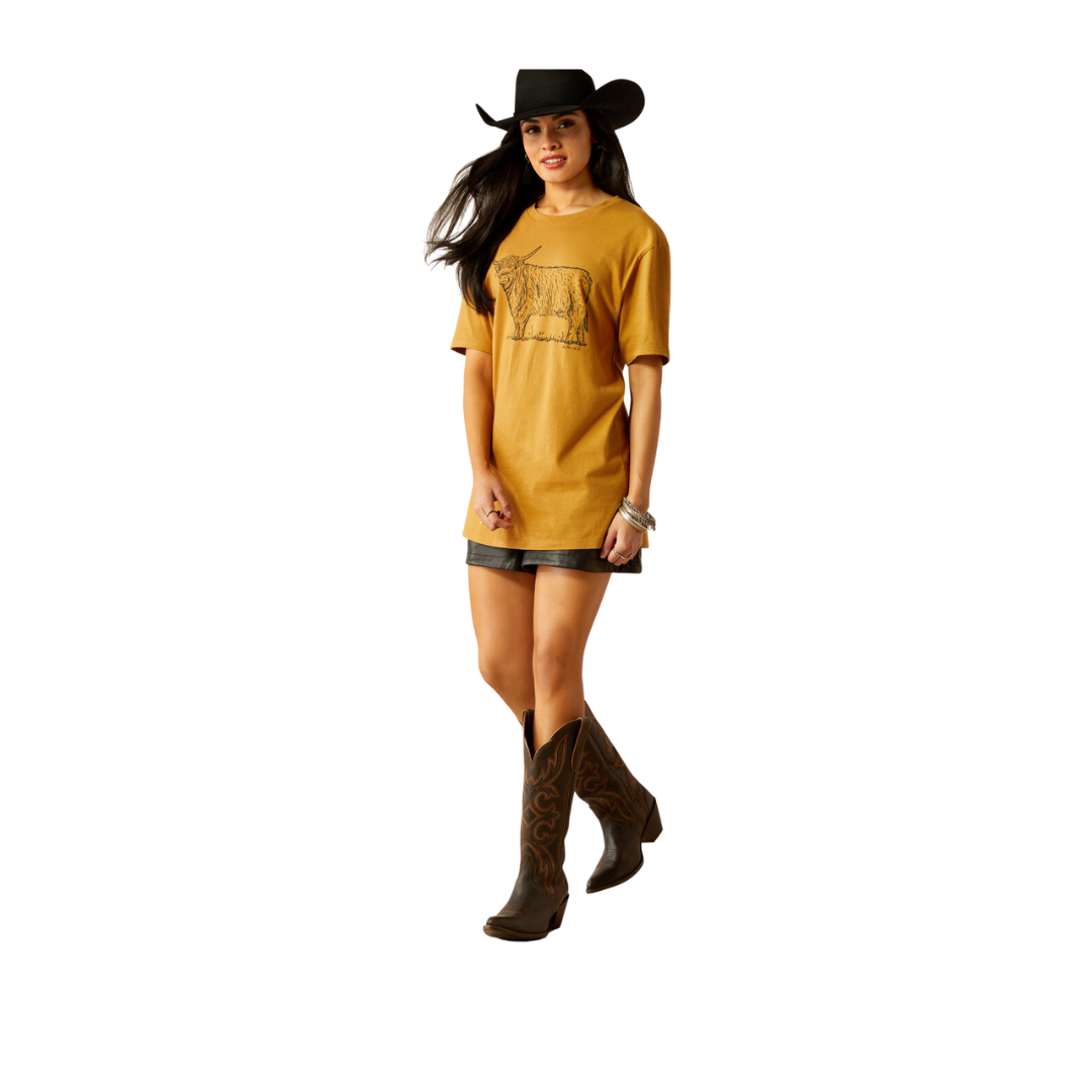 Ariat Women's Punchy Rally Call Harvest Gold Shirt