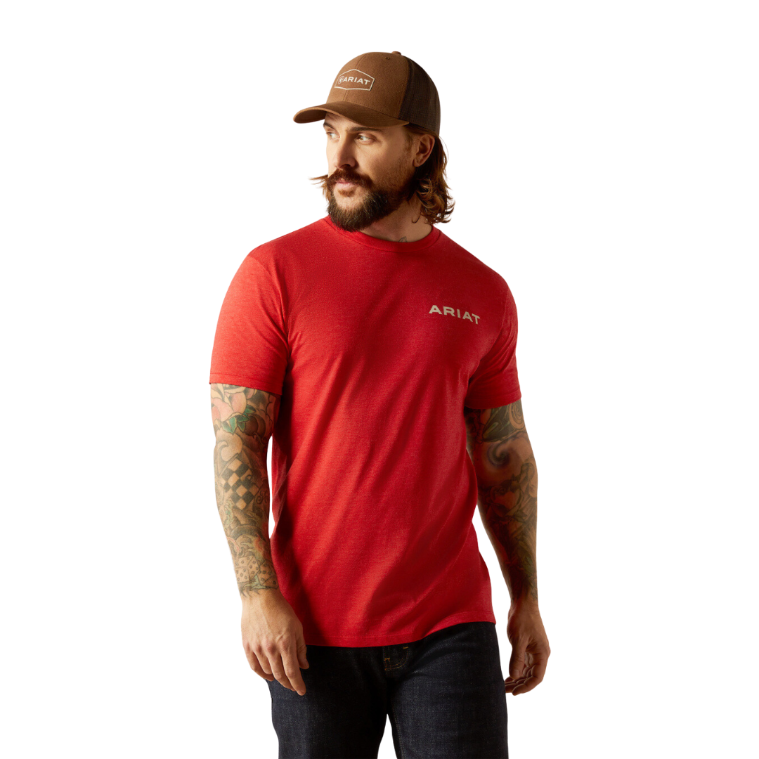 Ariat Men's Original Flag Scope Red Heather Shirt