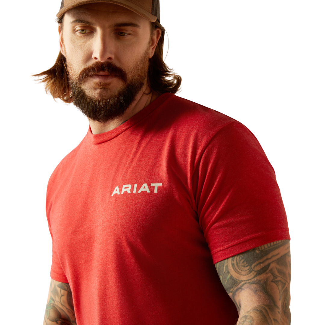 Ariat Men's Original Flag Scope Red Heather Shirt