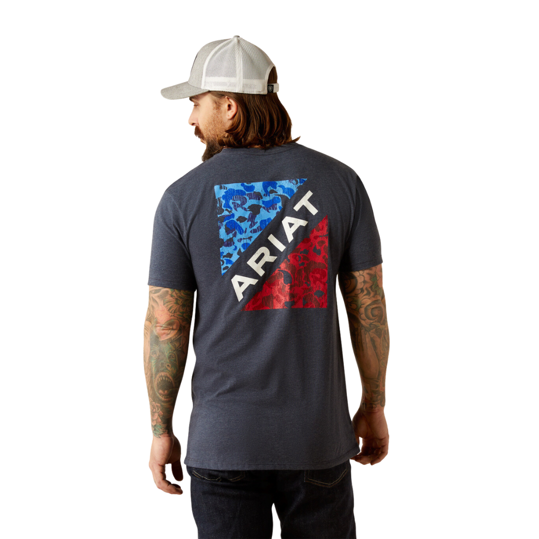 Ariat Men's Camo Patriot Navy Heather Shirt