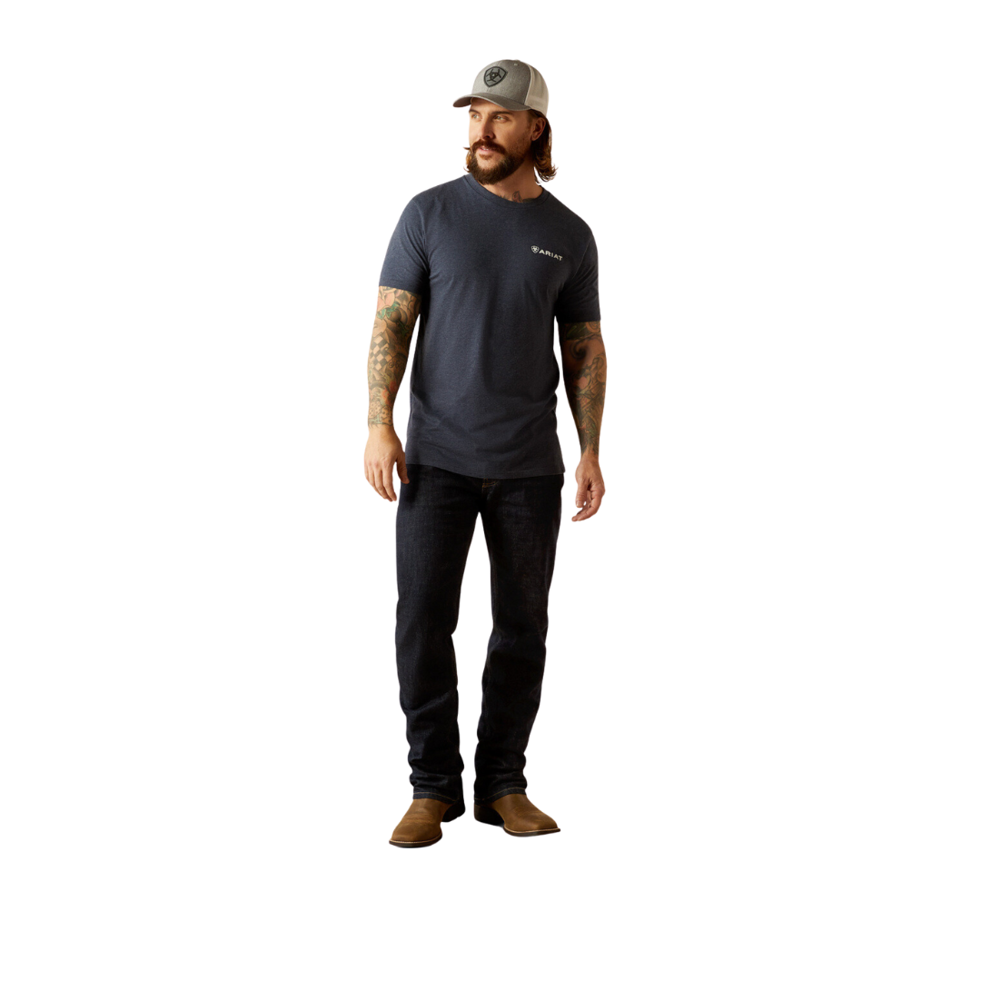 Ariat Men's Camo Patriot Navy Heather Shirt