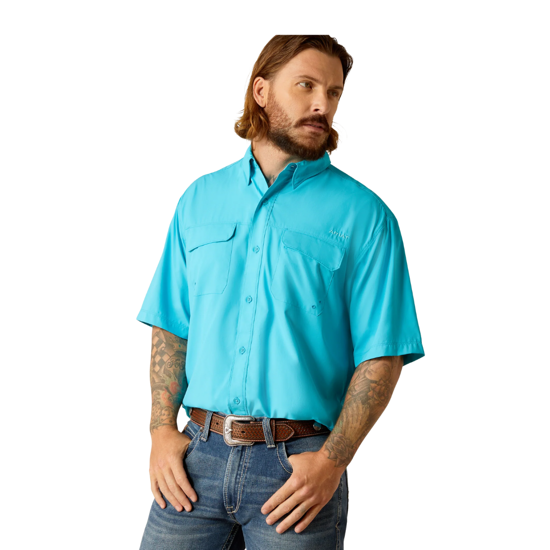 Ariat Men's Venttek Outbound Reef Classic Turquoise Shirt