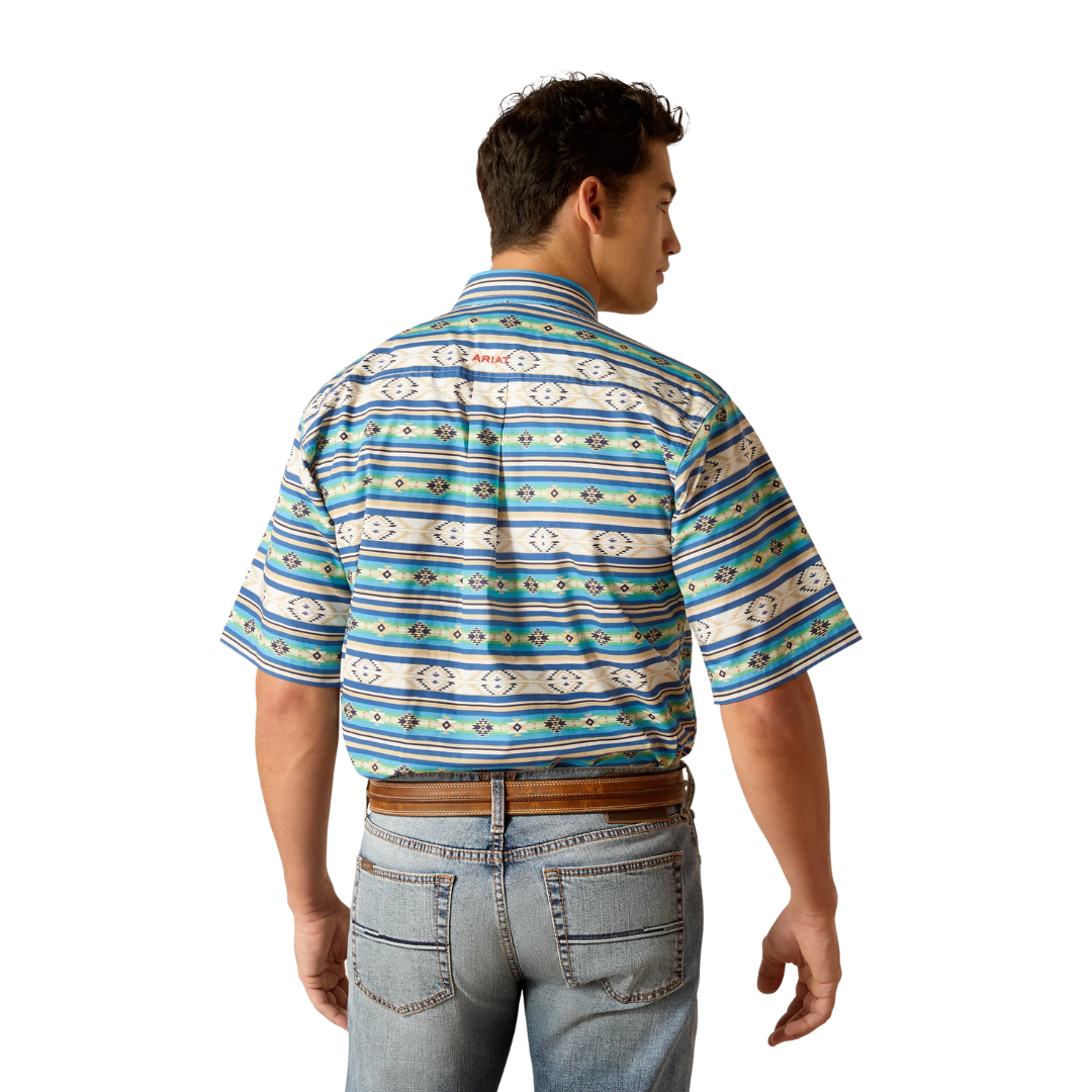 Ariat Men's Denzel Limoges Aztec Blue Shirt