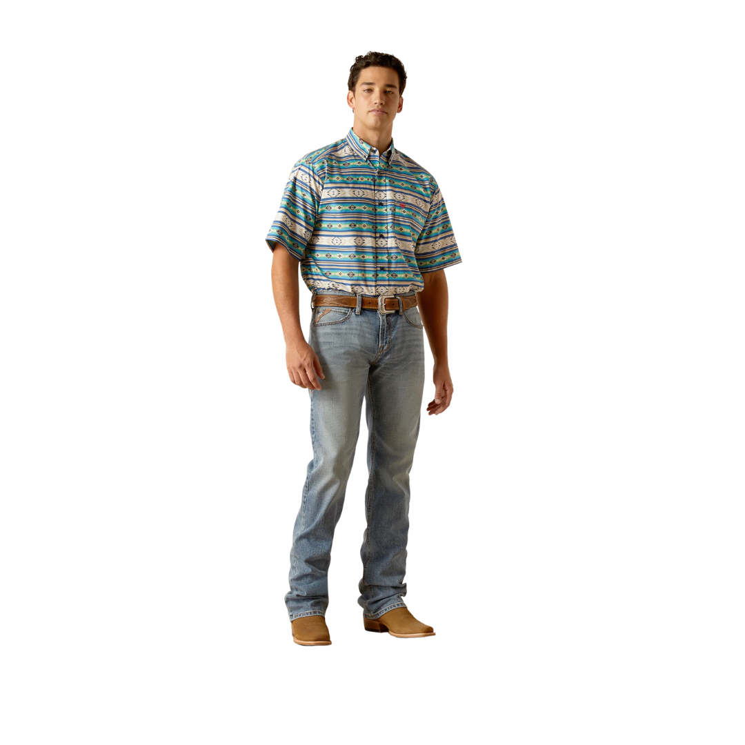 Ariat Men's Denzel Limoges Aztec Blue Shirt