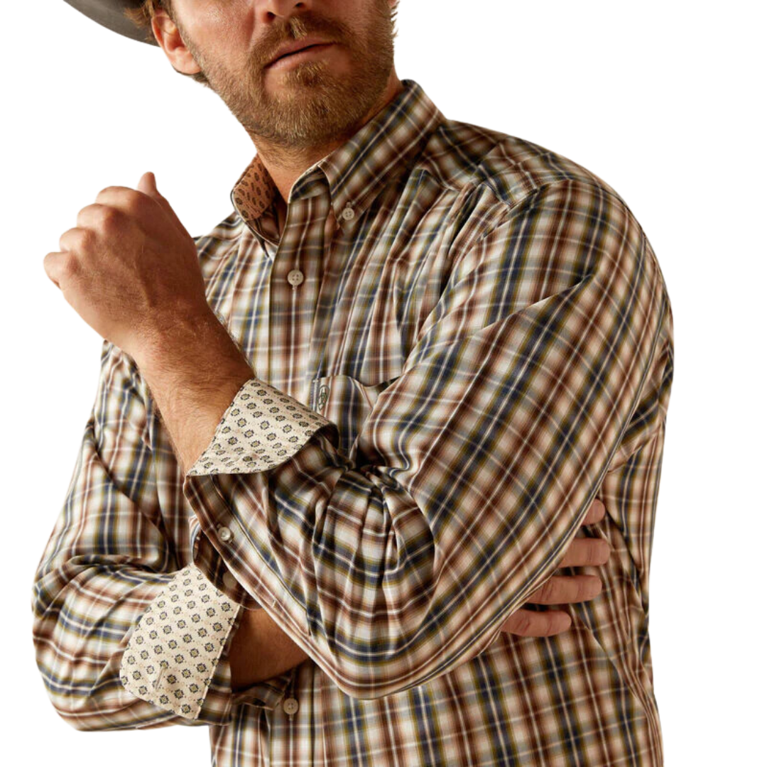 Ariat Men's Folk Brown Shirt