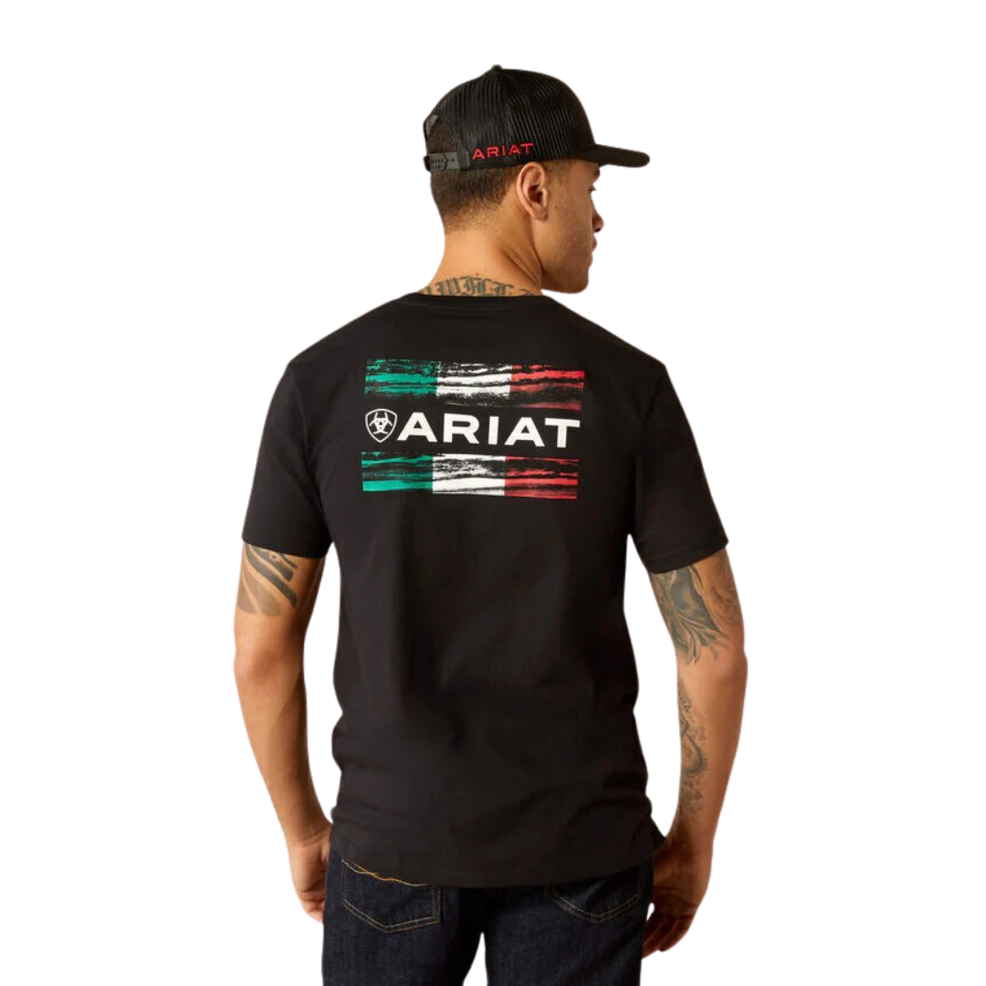 Ariat Men's Viva Mexico Wood Black Tee Shirt